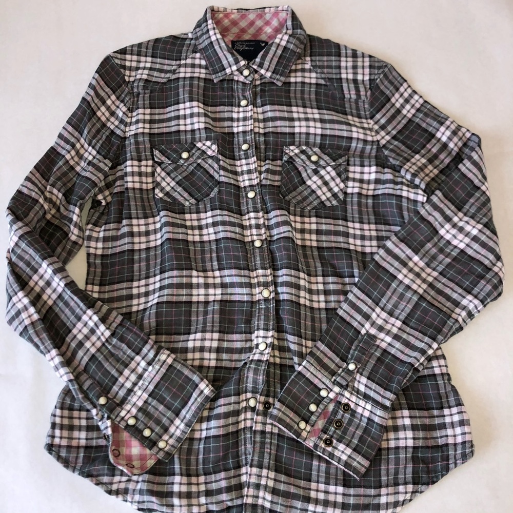 Size 8 American Eagle Plaid Flannel